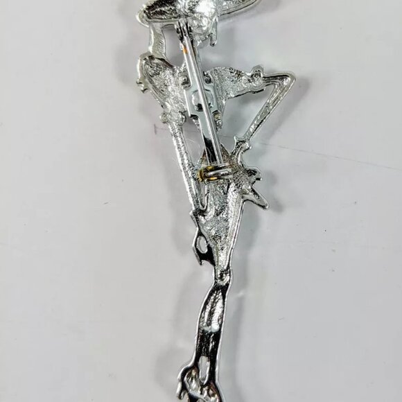 Vintage fashion Lady silver lapel pin Brooch - Picture 5 of 6